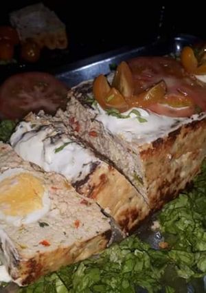 Una foto de Budín de pollo y verdura