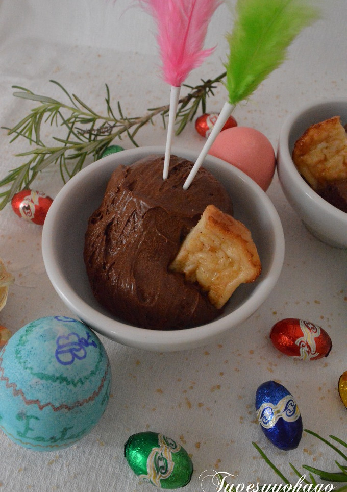 Una foto de Mousse de chocolate