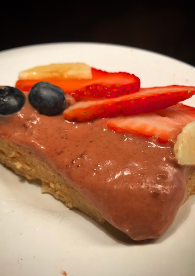 Una foto de CUADRADITOS DE MOUSSE DE CHOCOLATE LIGHT (base integral y húmeda de vainilla)