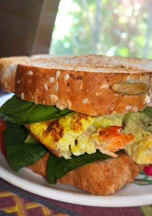 Una foto de Sándwich saciante