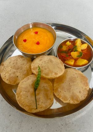 A picture of Ajwain Poori❤️Carom Seeds Poori.