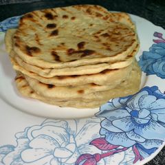 A picture of Naan bread.