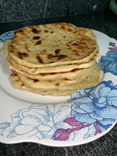 A picture of Naan bread.