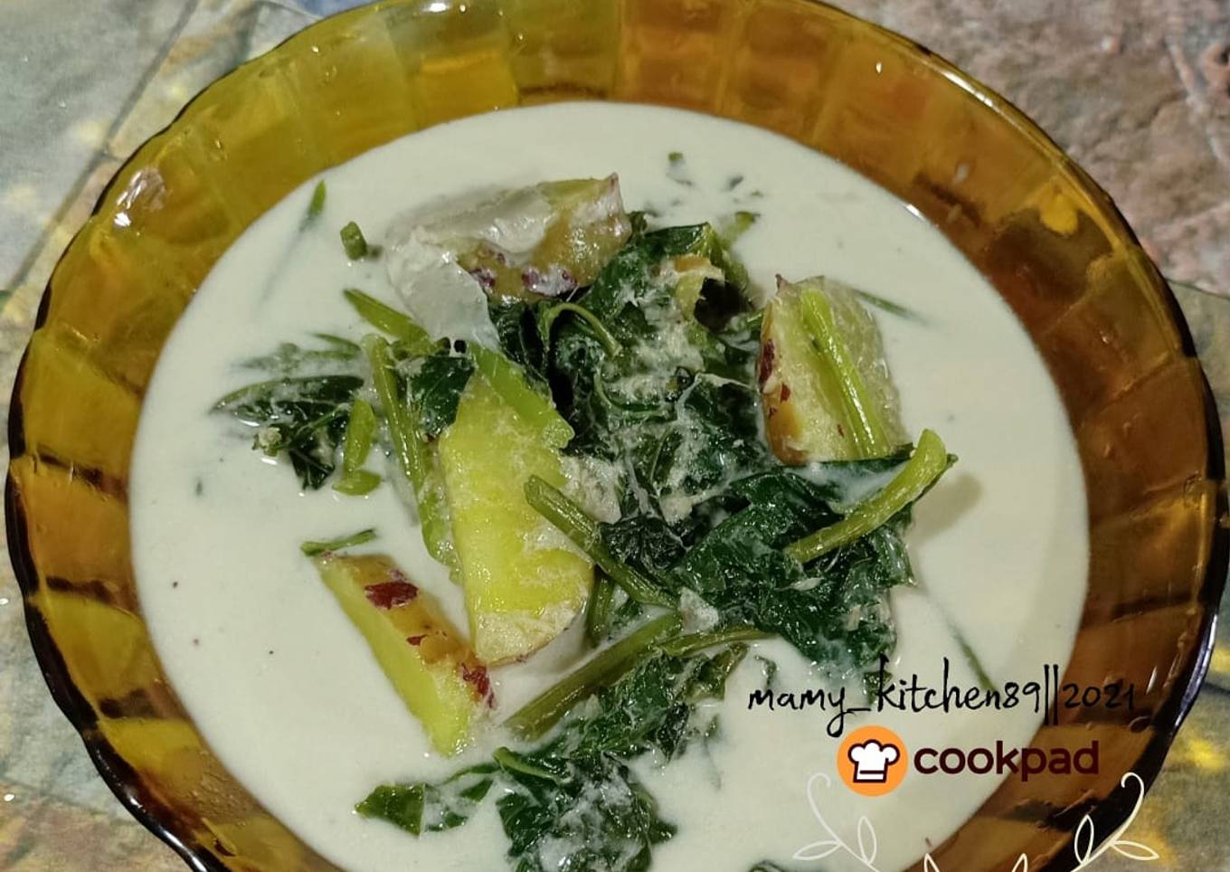 Masak Lemak Pucuk Ubi Keledek Bersama Ubi