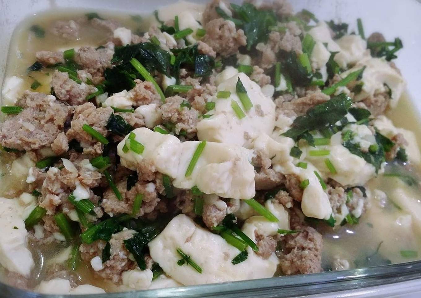 Fried Tofu With Minced Meat