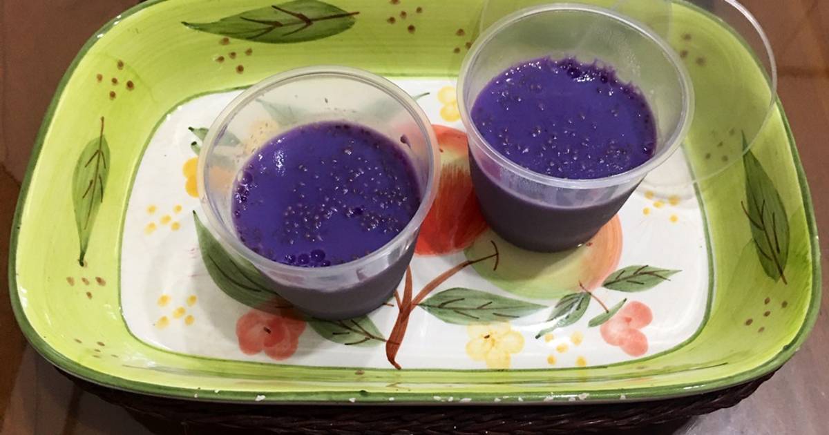 Resep Puding ungu kaya manfaat (camilan diet) tanpa Resep Puding ungu kaya manfaat (camilan diet) tanpa