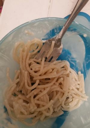 Una foto de Spaghetti con crema