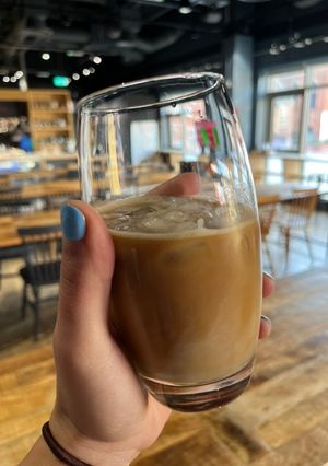 A picture of Monday’s iced coffee to beat UK’s summer heat ☀️ 🧊.