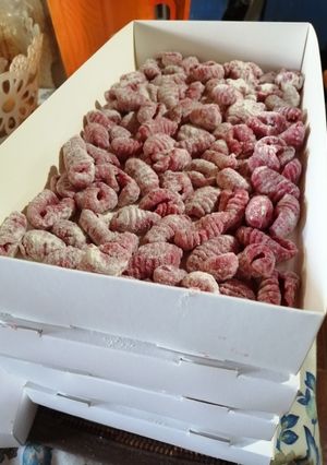 Una foto de Ñoquis de remolacha