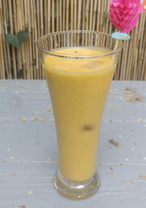 Une photo de 🥥 Milkshake coco melon vanille gingembre