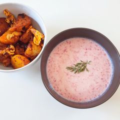 A picture of Tomato & Yogurt Chilled Summer Soup.