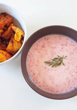 A picture of Tomato & Yogurt Chilled Summer Soup.