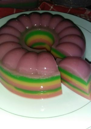Foto resep Puding Lapis Pelangi