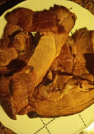 Una foto de Jamón asado crujiente en airfryer