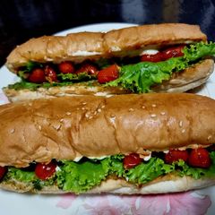 A picture of Italian sandwich.