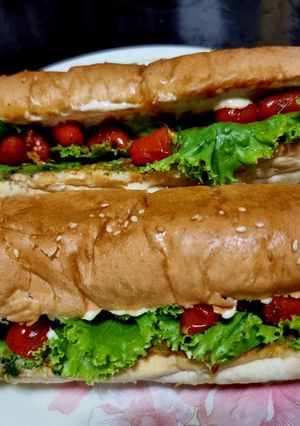 A picture of Italian sandwich.