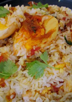 A picture of Egg Biriyani.