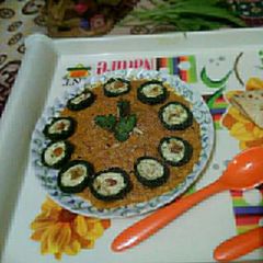 A picture of Sham savera with khus khus gravy.