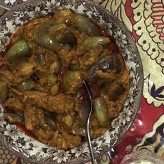 A picture of Sour brinjal gravy.