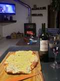 Pizza con Mozzarella al Horno a Leña