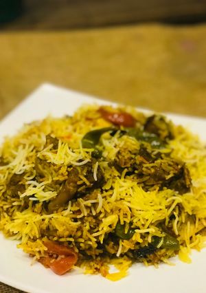 A picture of Mutton Biryani.