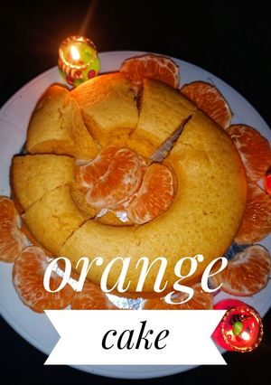 A picture of Orange cake(without oven).