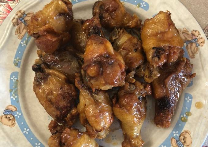 Chicken wings with Honey lemon garlic