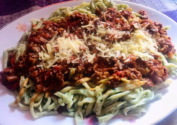 Tallarines Caseros de Espinacas ♥️