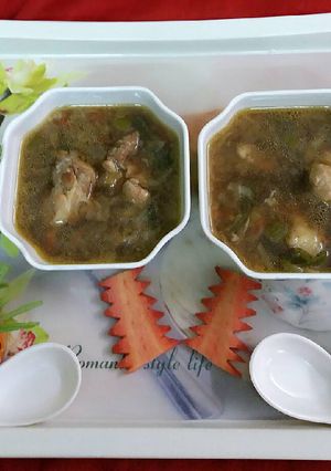 A picture of Cold busting chicken soup.