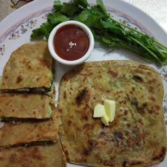 Egg stuffed Parantha A picture of Egg stuffed Parantha.