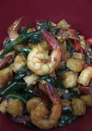 Foto resep Udang Tahu Cabe Hijau
