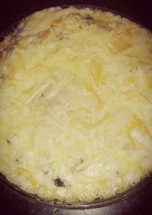 Foto principal de Coliflor espinacas y gambas gratinda en la olla GM f