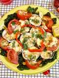 Almejas a la parmesana con espinacas