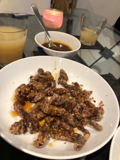 A picture of Crispy chilli beef 🥩 🌶 🍯.
