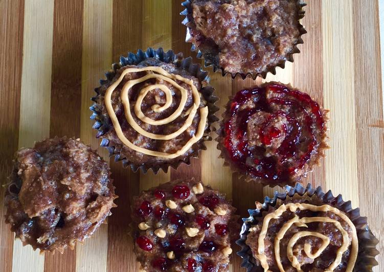 Eggless Peanut Butter and Jelly Whole Wheat Bread Pudding