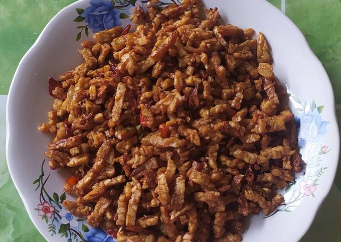 Tempe Orek kering pedas manis