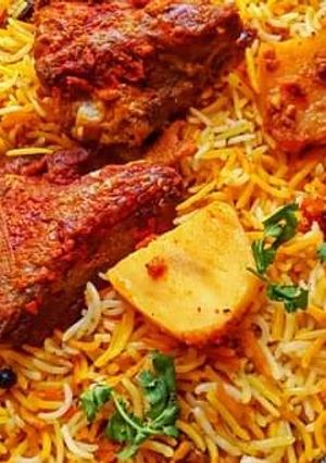 A picture of Fish Tikka biryani.