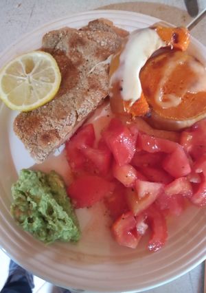 Una foto de Rico almuerzo saludable