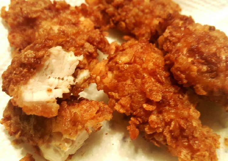 Steps to Prepare Award-winning Homemade Chicken strips meal for Halloween😱😈