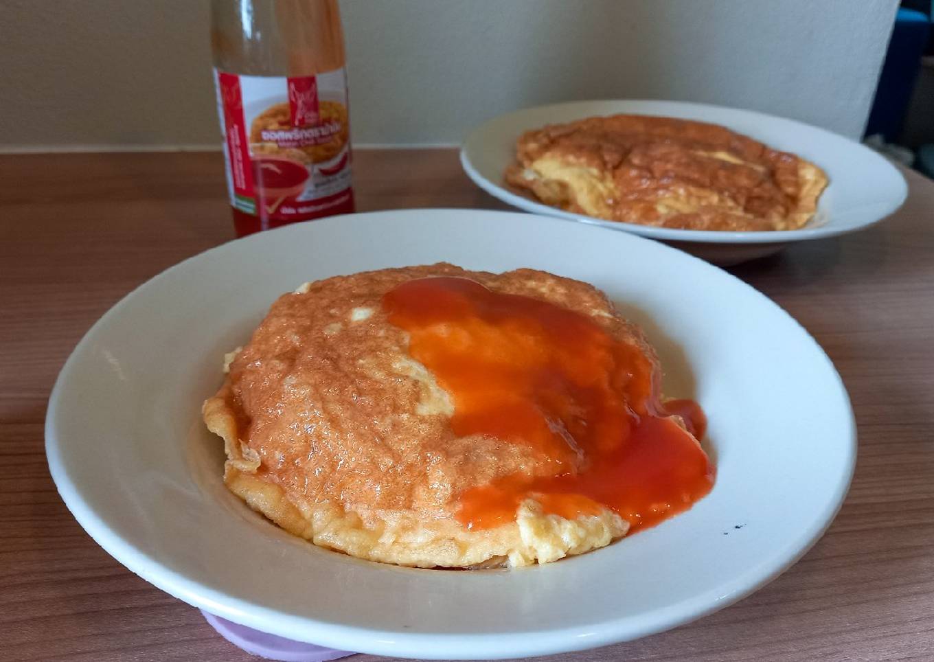 Khai jiao gai sab (ไข่เจียวไก่สับ) - omelet ayam