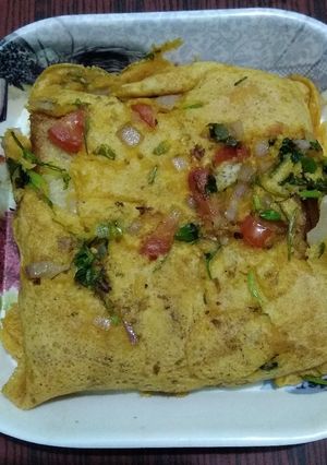 A picture of Bread Omlette(Eggless).