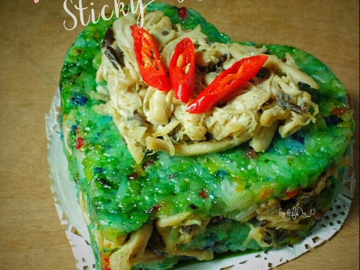 Resep Love Sticky Rice (Lemper Ayam Jamur) Enak Dan Mudah