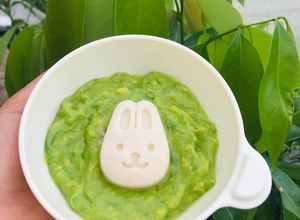 Hình của món Đậu hũ non yến mạch sốt hoa quả cho bé.