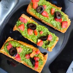 A picture of Pesto Bruschetta.