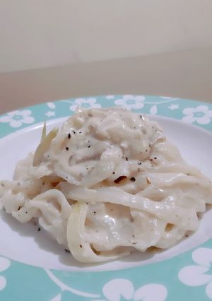 Foto resep Fettucini Carbonara (Diet Friendly Meal)