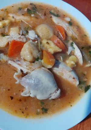 Una foto de Vori vori de pollo