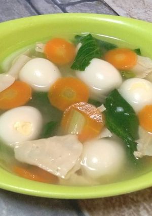 Foto resep Sup telur puyuh