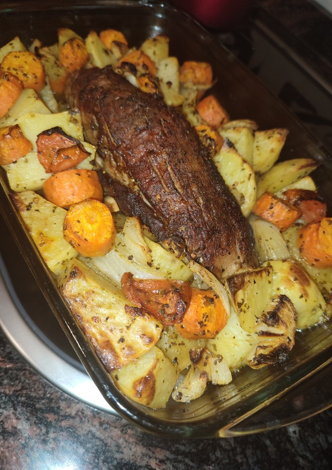 Una foto de Mi solomillo al horno con patatas