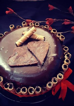 A picture of Eggless Chocolate Cake.
