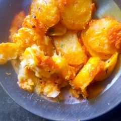 A picture of Home made viazi karai.